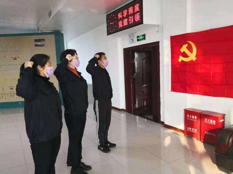 調(diào)控分中心黨支部對黨旗莊嚴(yán)宣誓 段敏(右三).jpg