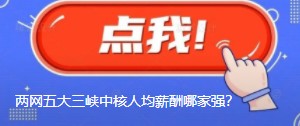 國網(wǎng)南網(wǎng)華能大唐國家能源三峽中核人均薪酬哪家強？