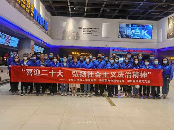 烏海供電公司多家黨支部聯(lián)合開展“喜迎二十大，弘揚社會主義法治精神”主題觀影活動