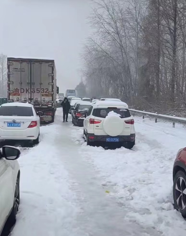 湖北凍雨暴雪導致高速公路堵塞，電動汽車再現“趴窩”
