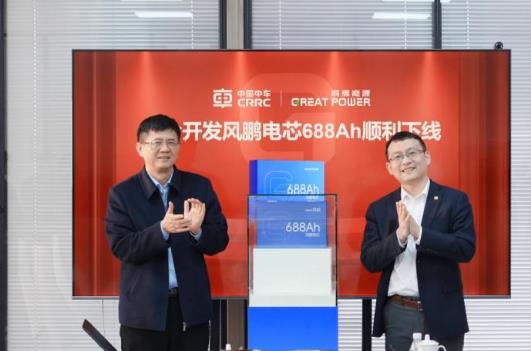 中車×鵬輝聯(lián)合開發(fā)風(fēng)鵬電芯688Ah順利下線，儲