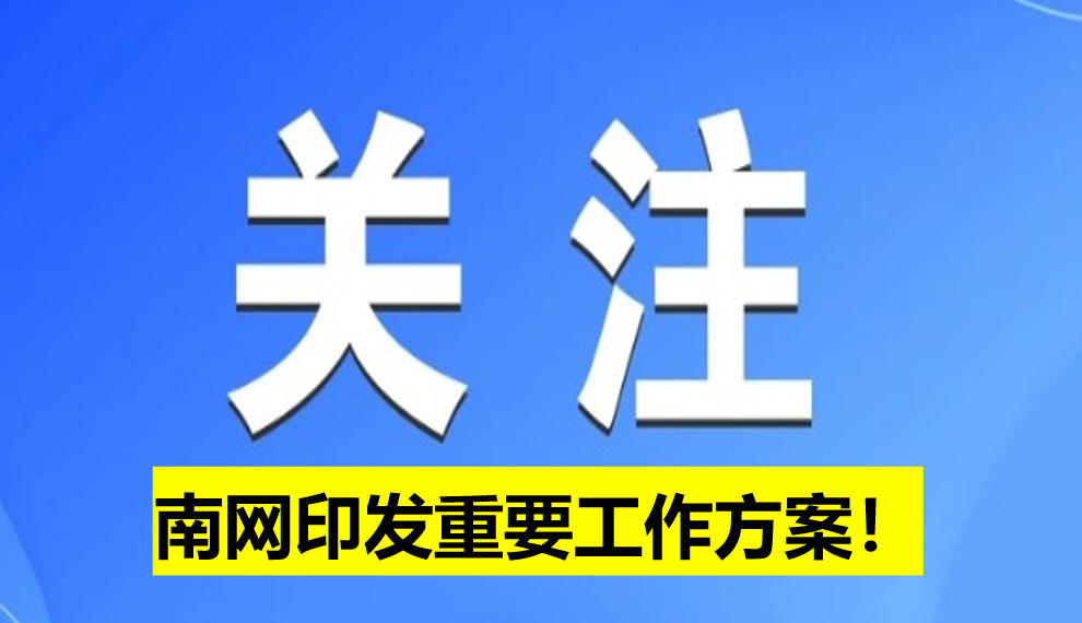 南網(wǎng)印發(fā)重要工作方案！